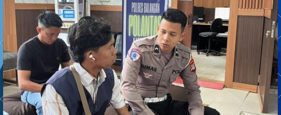 POLANTAS MENYAPA DI BIDANG REGIDENT, SAT LANTAS Polres Balangan BERIKAN EDUKASI DAN PELAYANAN HUMANIS