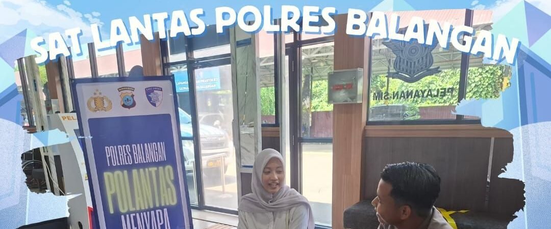 POLANTAS MENYAPA, SAT LANTAS POLRES BALANGAN BERIKAN EDUKASI PELAYANAN REGIDENT