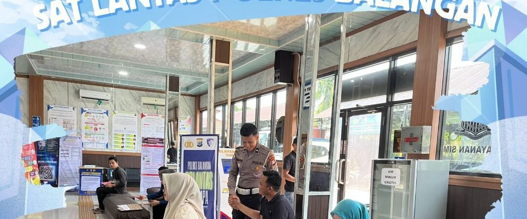 POLANTAS MENYAPA DI BIDANG REGIDENT, SAT LANTAS POLRES BALANGAN BERIKAN EDUKASI KEPADA MASYARAKAT