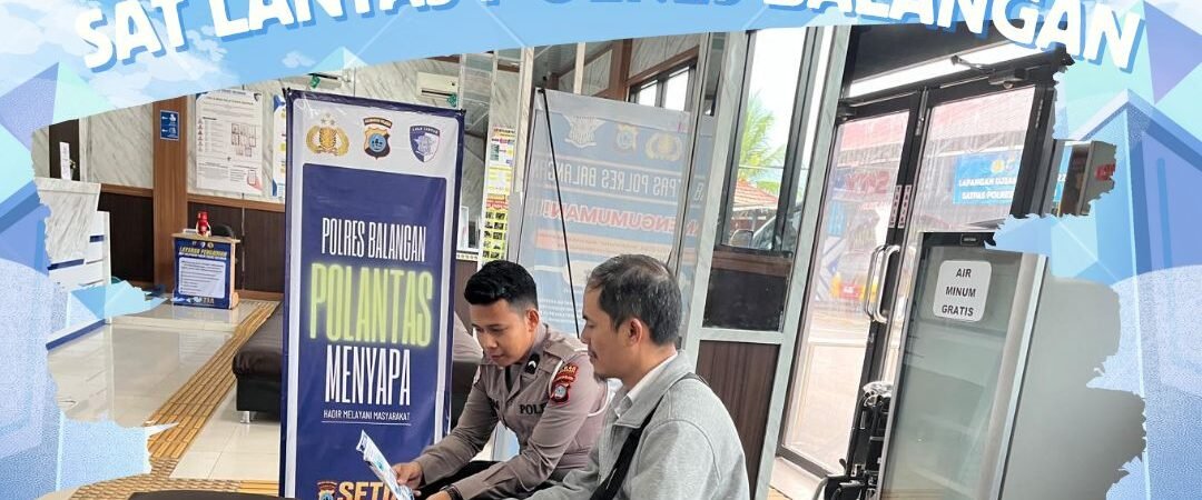 POLANTAS MENYAPA, SAT LANTAS POLRES BALANGAN TINGKATKAN PELAYANAN REGIDENT KEPADA MASYARAKAT